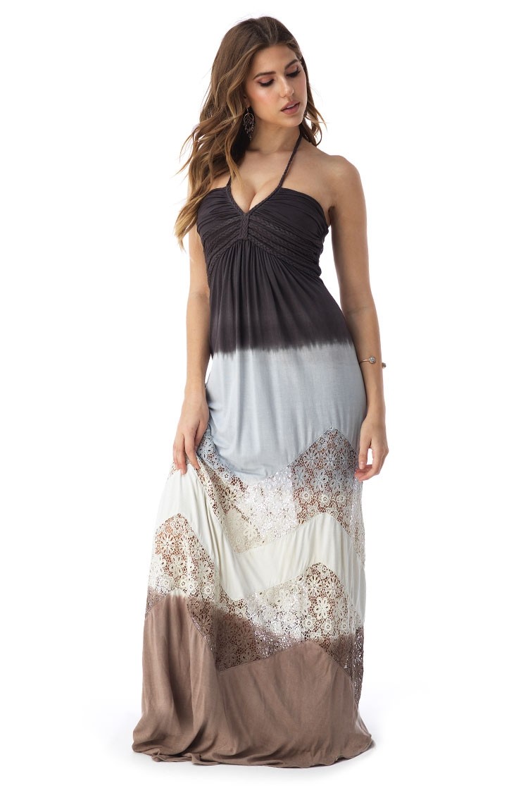 Sky Crochet Maxi Dresses